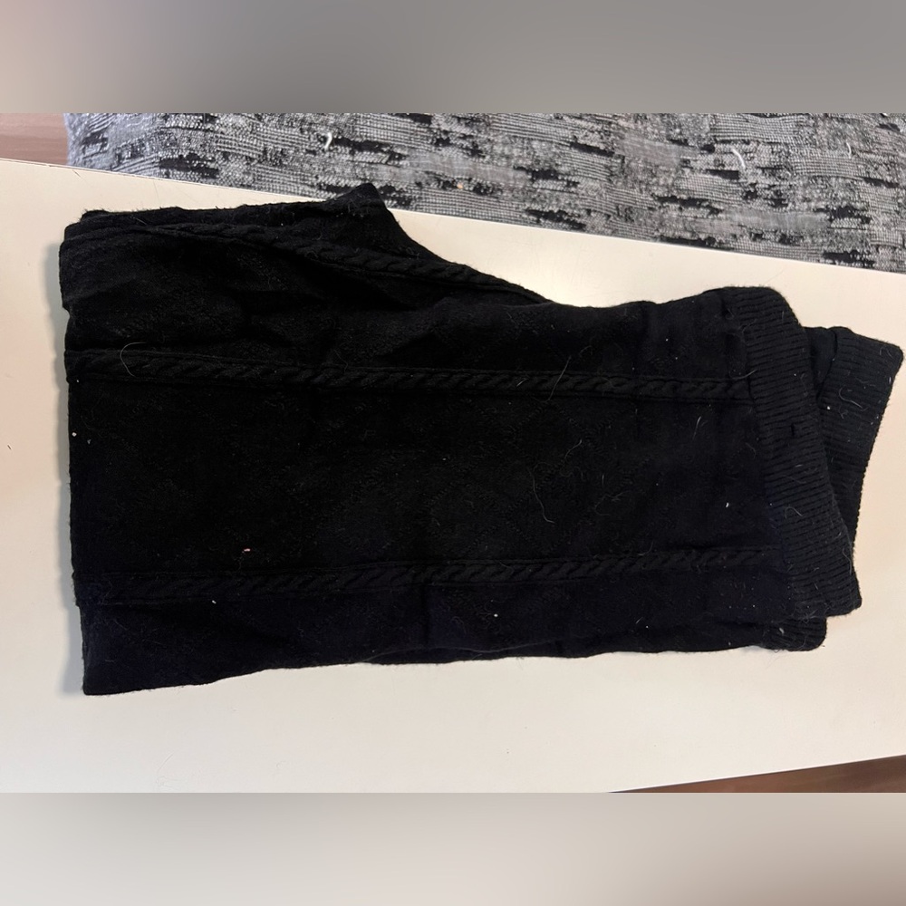 black knit leggings